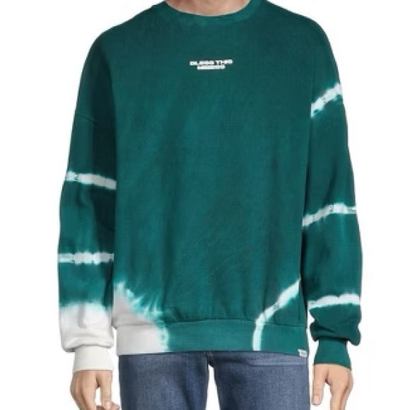 Eleven Paris Other - Elevenparis Unisex 'Bless This Mess' Green Tie-Dye Sweatshirt